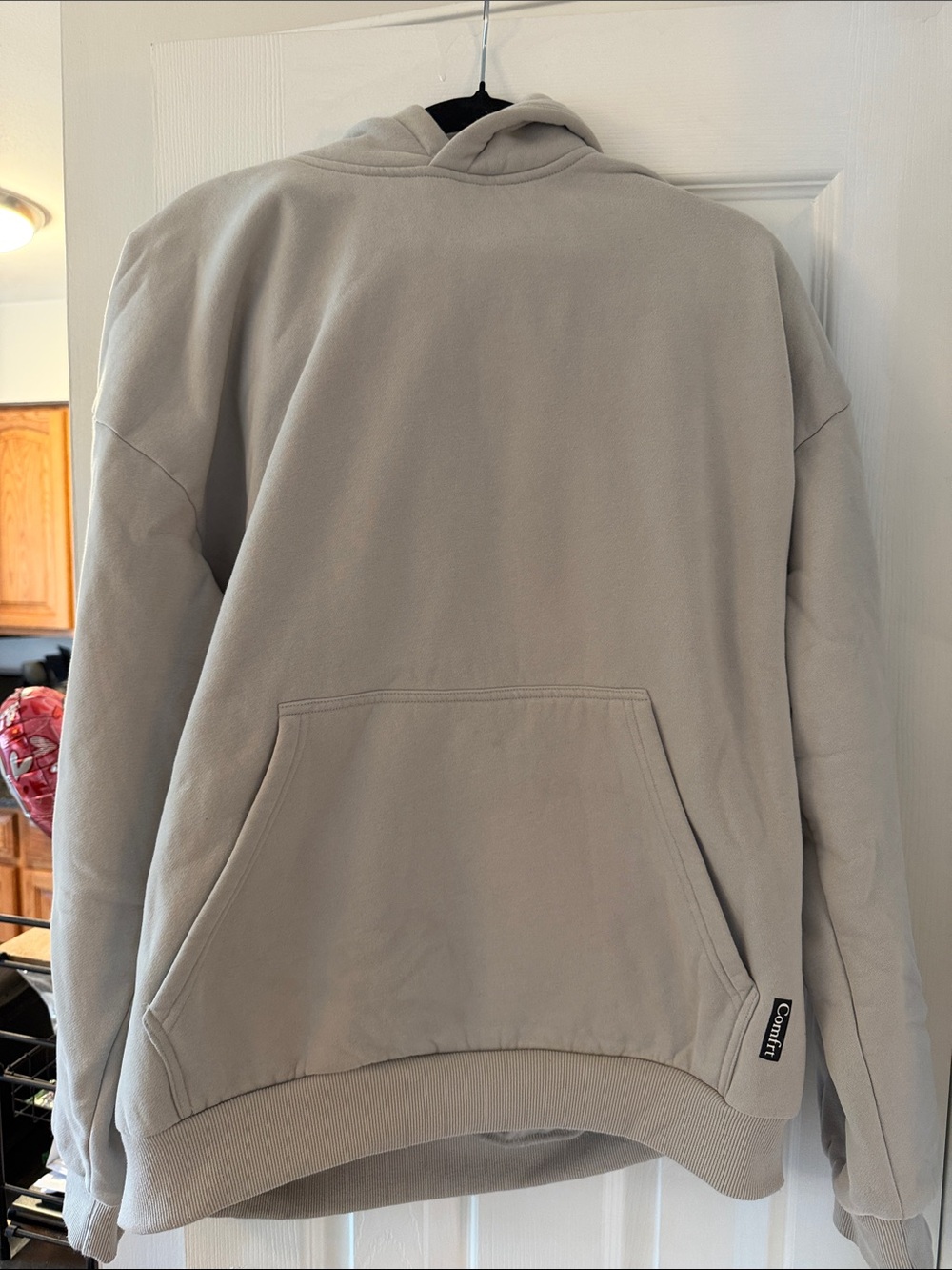 Crewneck Hooded Sweatshirt in Off White